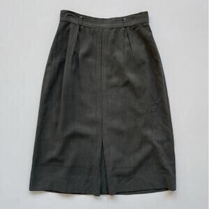Vtg 40s 50s KERRYBROOKE High Rise Grey Tailored Pencil Skirt / Sz S Gabardine